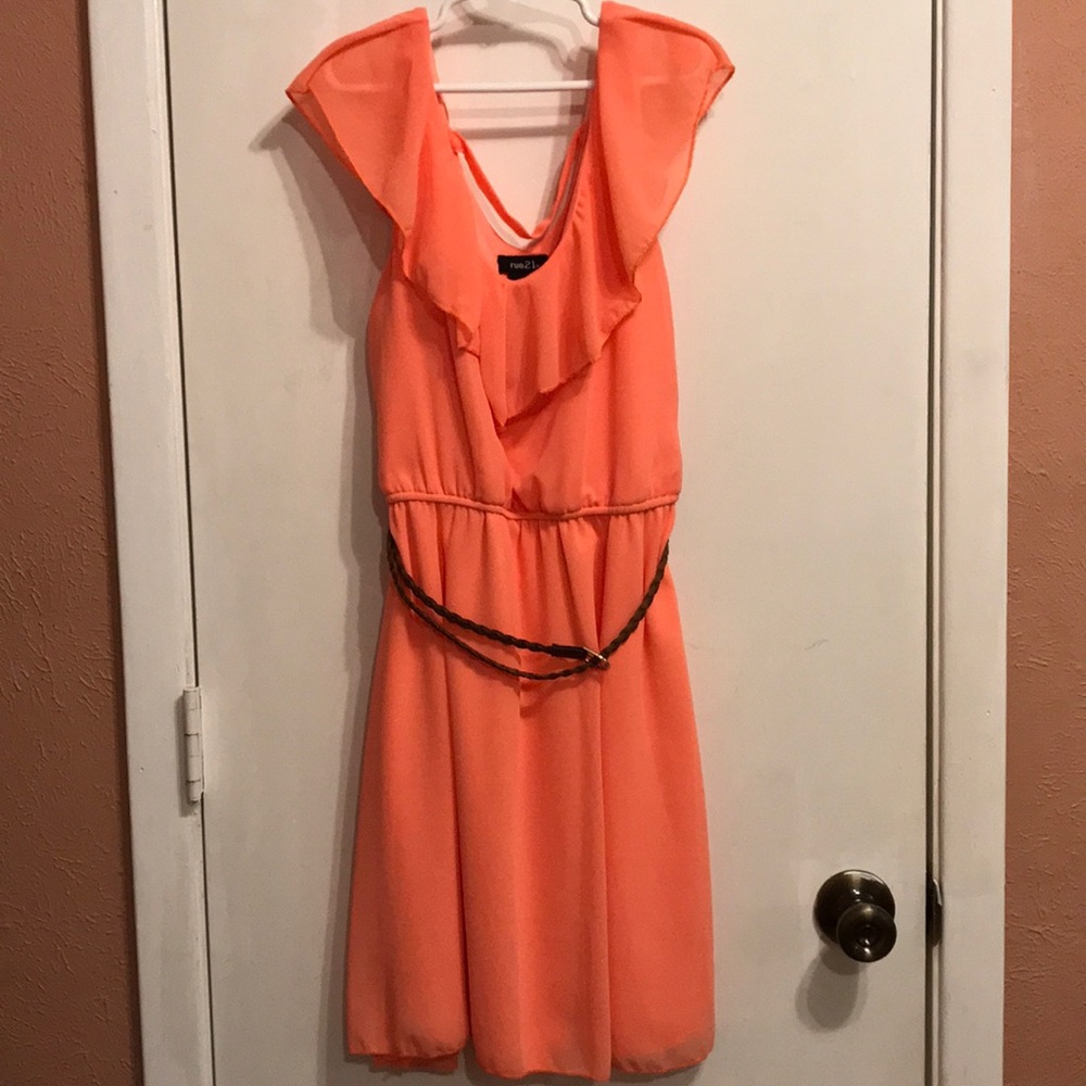 Peach/corral dress from Rue21.